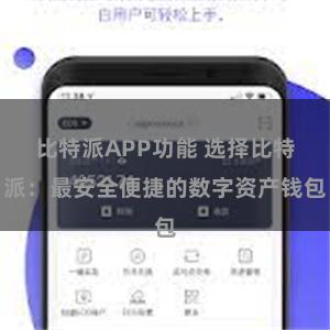 比特派APP功能 选择比特派：最安全便捷的数字资产钱包