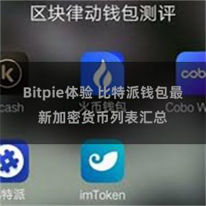 Bitpie体验 比特派钱包最新加密货币列表汇总