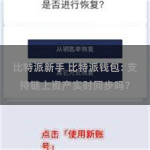 比特派新手 比特派钱包: 支持链上资产实时同步吗？